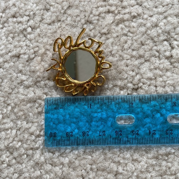 Vintage gold tone Paloma Picasso mirror brooch - Picture 2 of 3